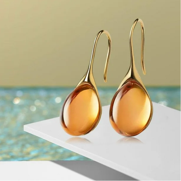Natural Stone Hook Dangle Earrings