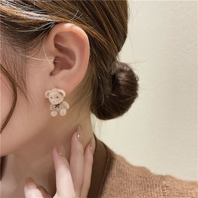 Cute Plush Teddy Bear Earrings