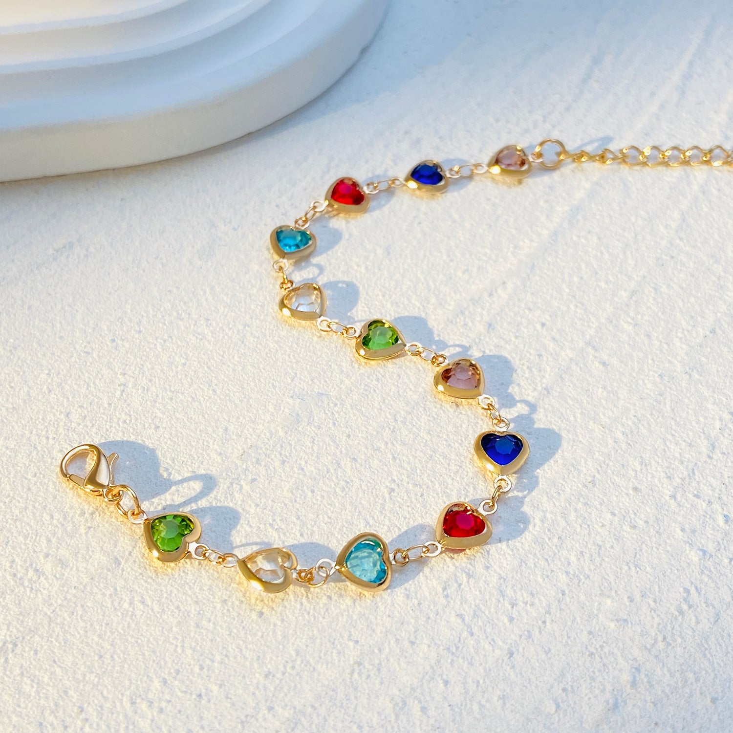 Colorful Heart Design Bracelet